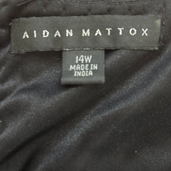 Aidan Mattox Cold Shoulder Sequin Dress - Black - Size 14W - Picture 5 of 10